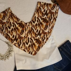 Cheetah/Leppard Half Printed Top
